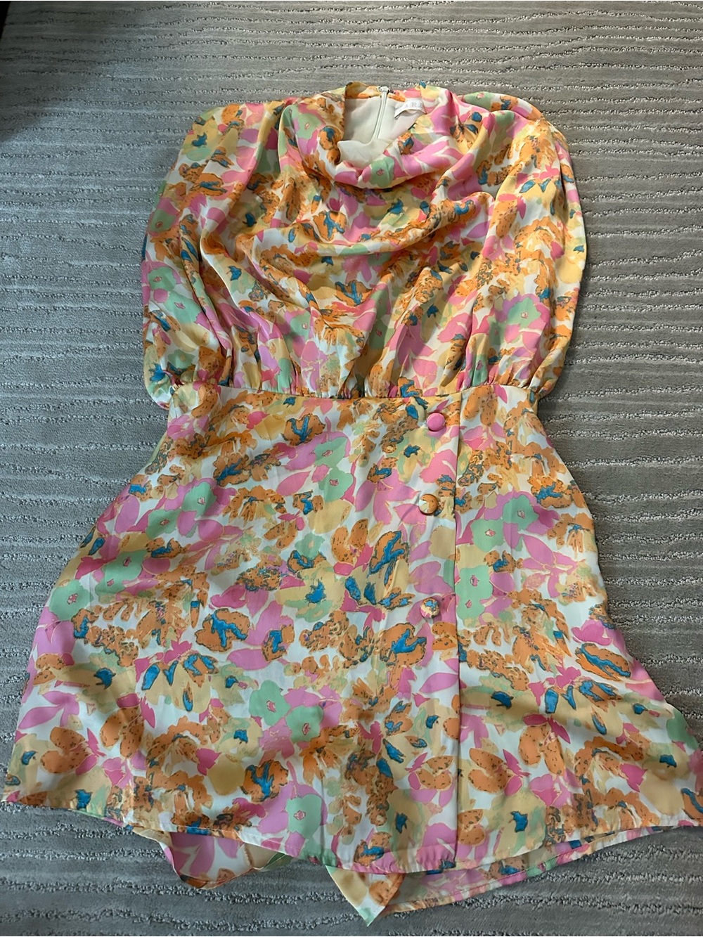Floral Pastel Cowl Neck Women’s Romper